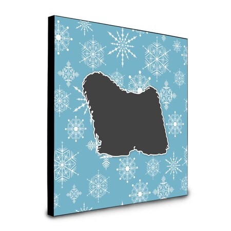 Carolines Treasures 8 x 8 x 0.625 in. Winter Snowflake Puli Artwork Panel Wall Decor BB3563UP88